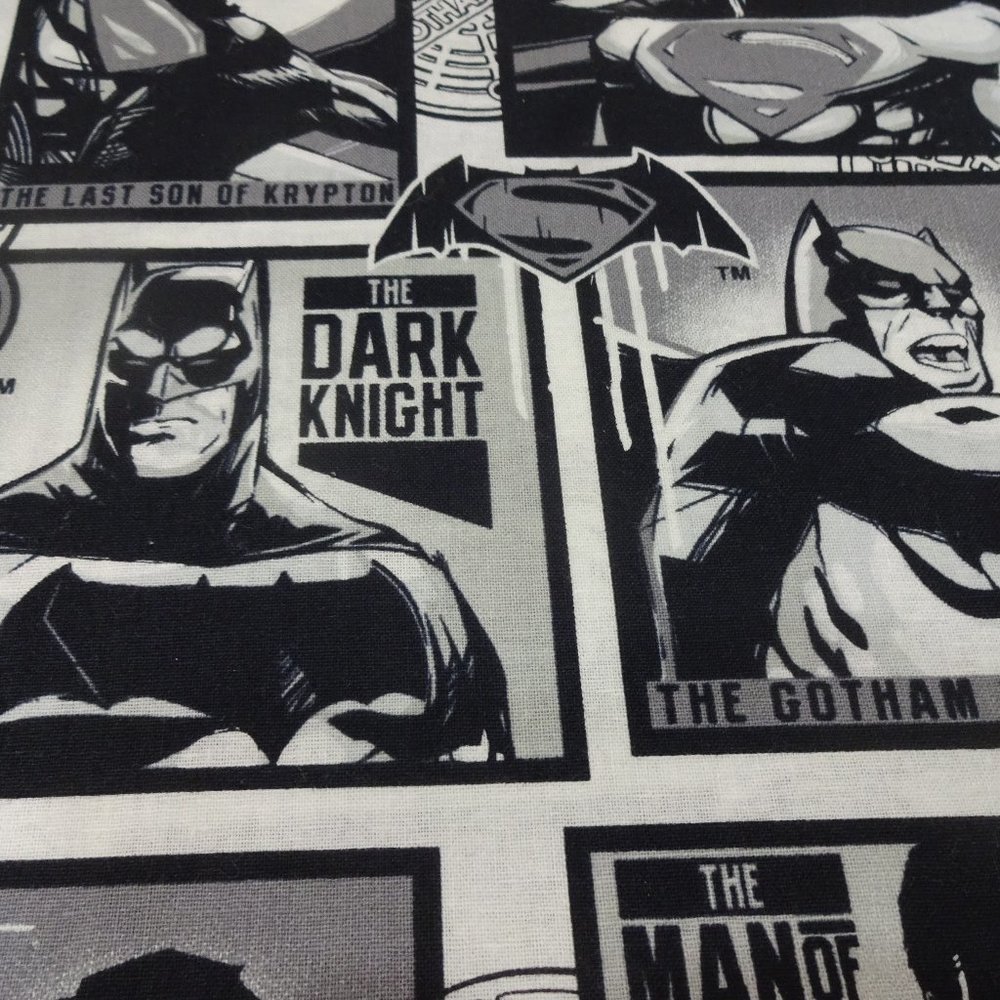 Awesome "THE MAN OF STEEL & THE DARK KNIGHT" Handmade Cotton Pillowcase